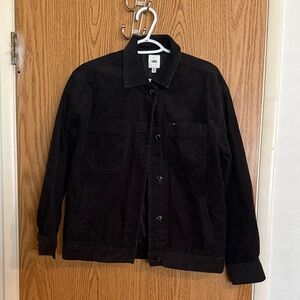 Unisex Vans Boxy Oversized Button Front Corduroy Utility Cargo Jacket Size XS